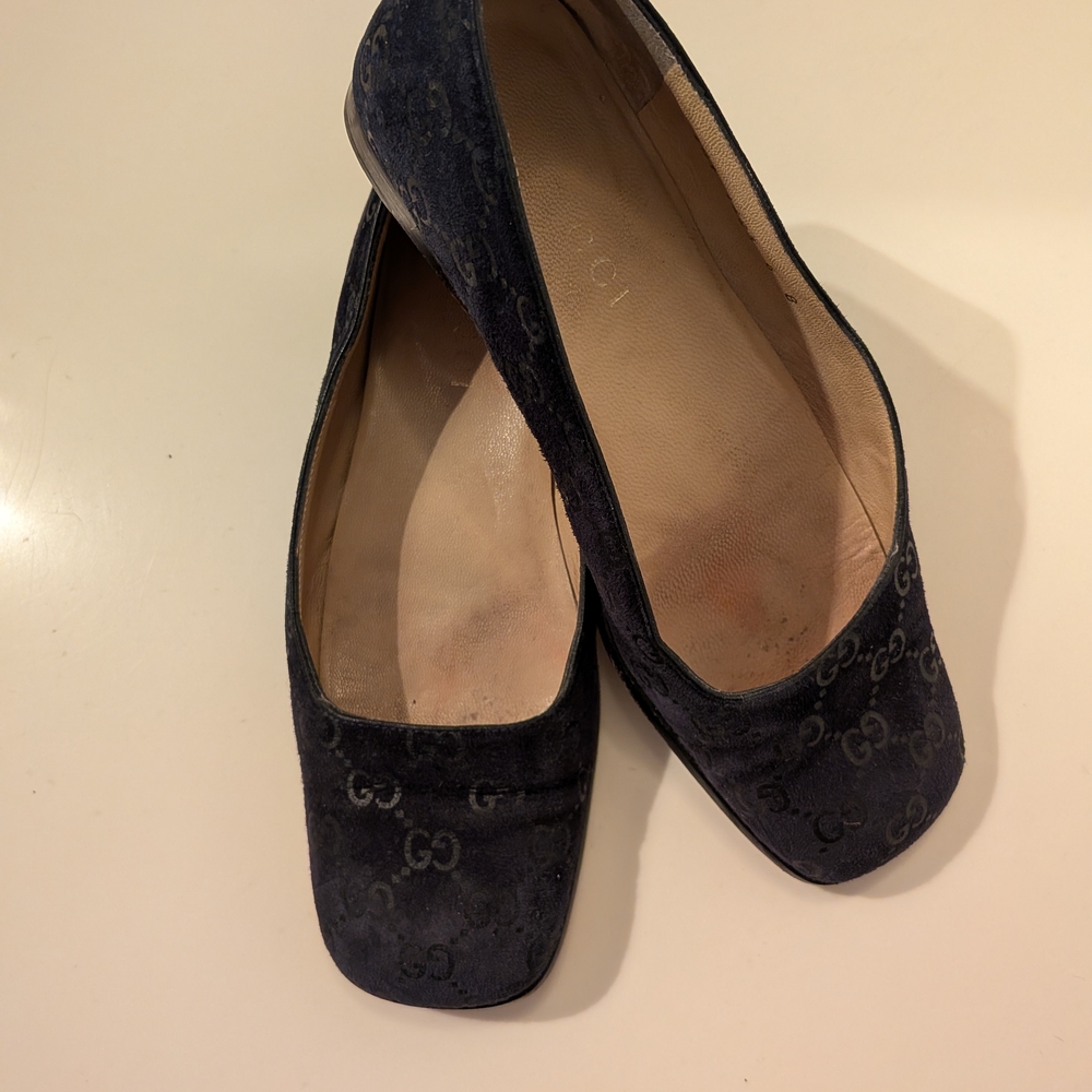 GUCCI Women's Navy Blue Flats | 6B